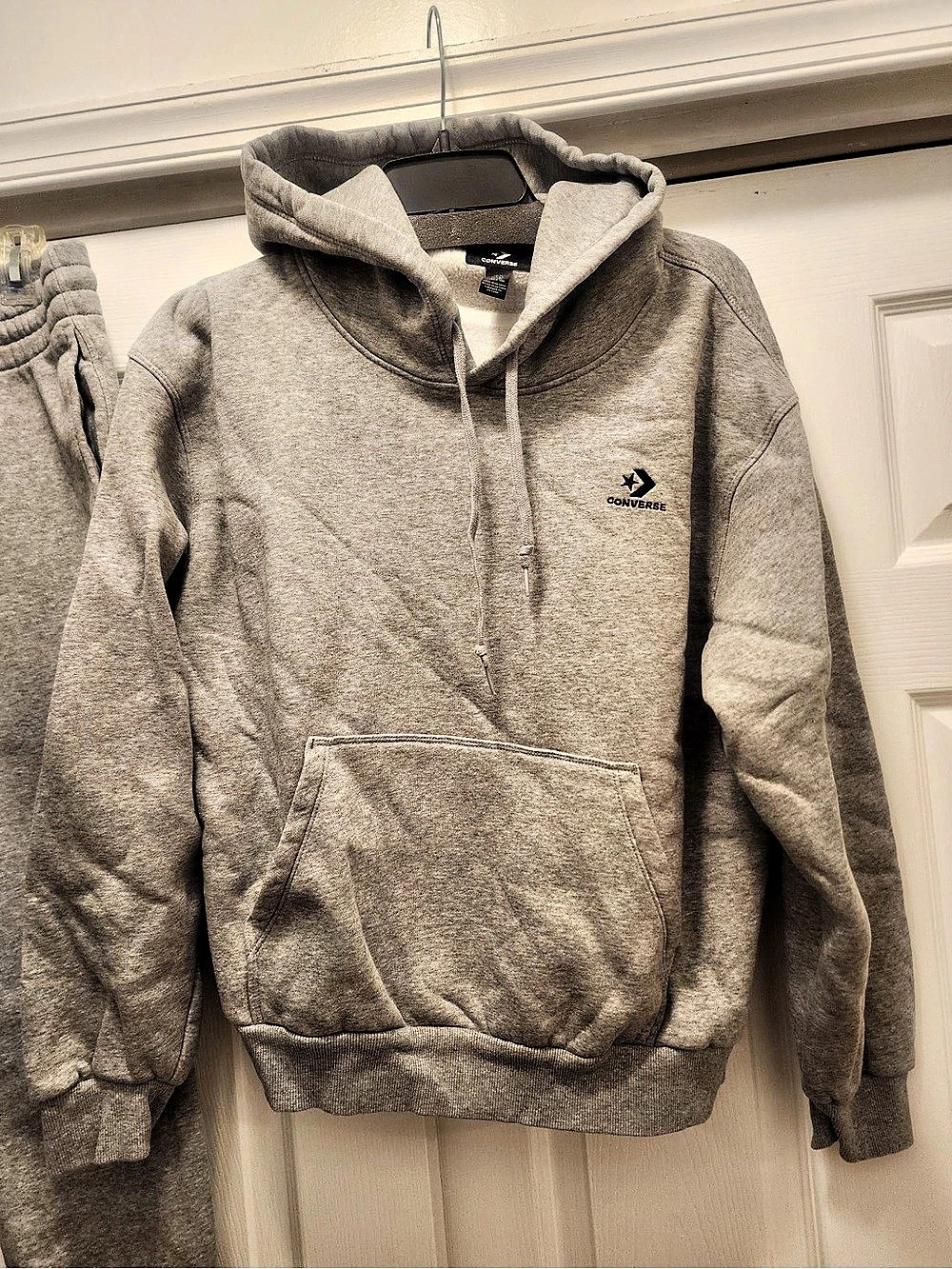 Converse Embroidered Star Chevron Fleece Sweatpants Gray XL
